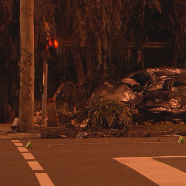 The crash that killed William Taylor in Burwood.