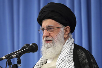 Supreme Leader Ayatollah Ali Khamenei speaks in a meeting in Tehran on Tuesday.