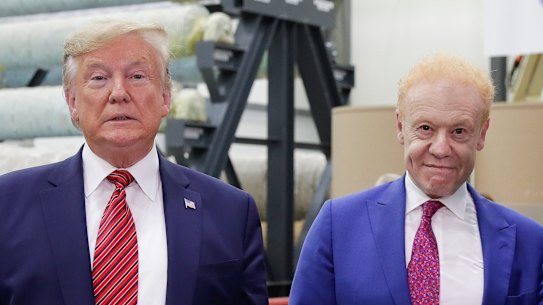 Then-president Donald Trump and Anthony Pratt during the official opening of Pratt Industries’ Wapakoneta recycling and paper plant in Ohio in 2019.
