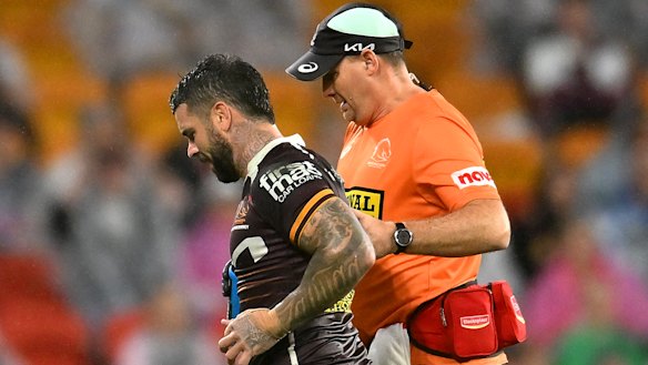 Adam Reynolds leaves Suncorp Stadium.