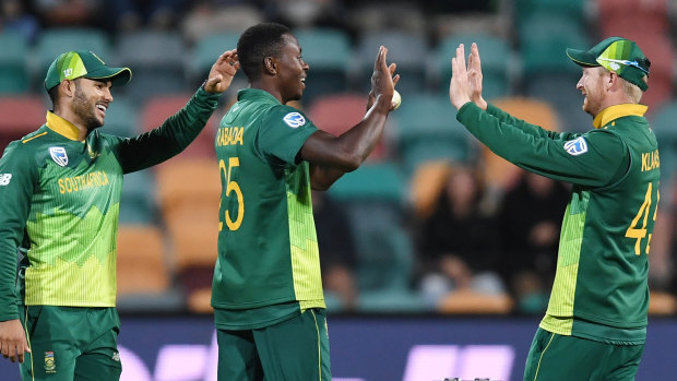 There weren't many on hand to see South Africa seal the series win in Hobart.