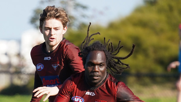 Anthony McDonald-Tipungwuti trains with the Dons.