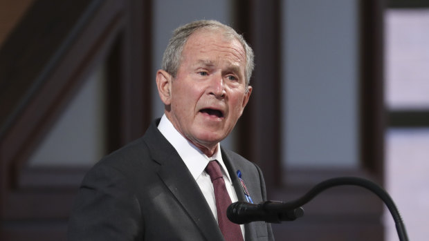Critical of the withdrawal: former President George W. Bush.