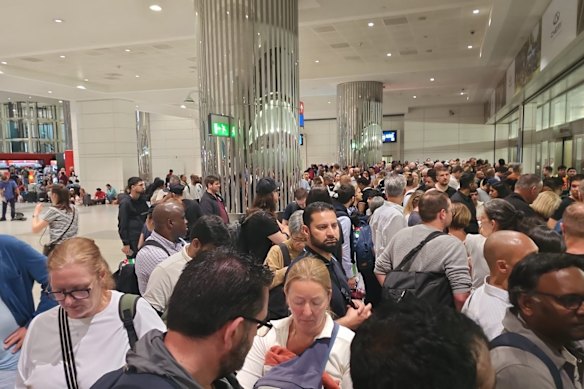 Chaos at Dubai Airport over the weekend.