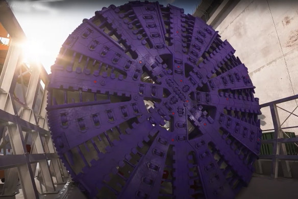 The “cutter head” of one of the North East Link tunnel-boring machines is 15.6 metres in diameter.