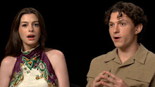 Hathaway seemingly couldn’t believe what she was hearing when Holland admitted to breaking one of the director’s golden rules. 