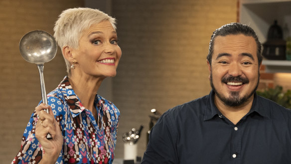 Self-described “crap housewife” Jessica Rowe on The Cook Up with Adam Liaw.