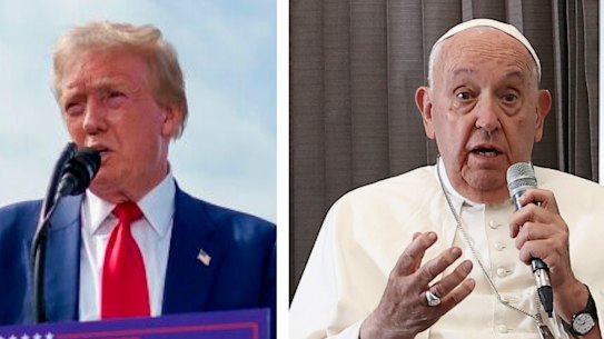 Donald Trump and Pope Francis.