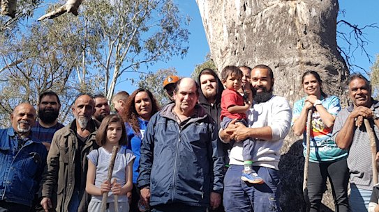 Tatti Tatti traditional owners during a cultural flow planning project at Margooya Lagoon in north-west Victoria.