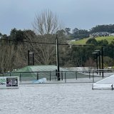 Inondazioni ai campi da tennis di Camden.