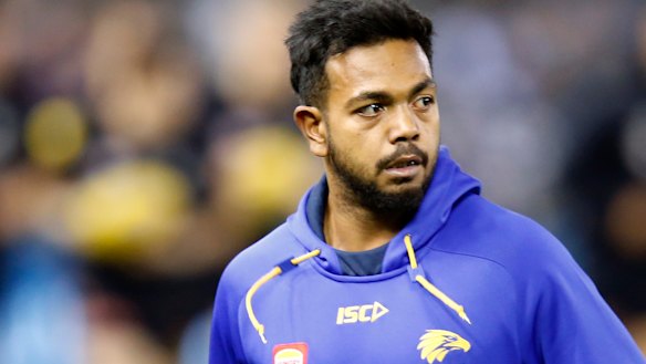 Willie Rioli before a game at Marvel Stadium in August 2019 .