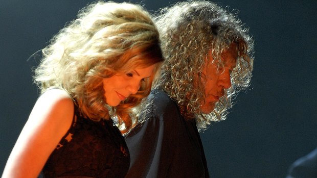 Alison Krauss’s romantic soprano melds with Robert Plant’s gentle vocal insistence.