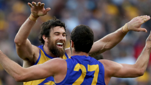 Eagles Josh Kennedy and Jack Darling.