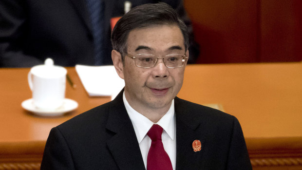 China's Chief Justice Zhou Qiang delivers a report on the country's legal system.