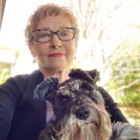 Marilyn Nelson, with dog Zelda, learnt she had lung cancer by accident.