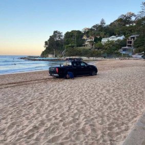 A driver with the licence plate number MR GOLD got into a spot of bother outside Laurie Sutton’s beachfront property.