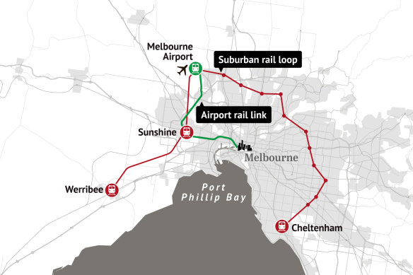 The Andrews government’s $50 billion Suburban Rail Loop.