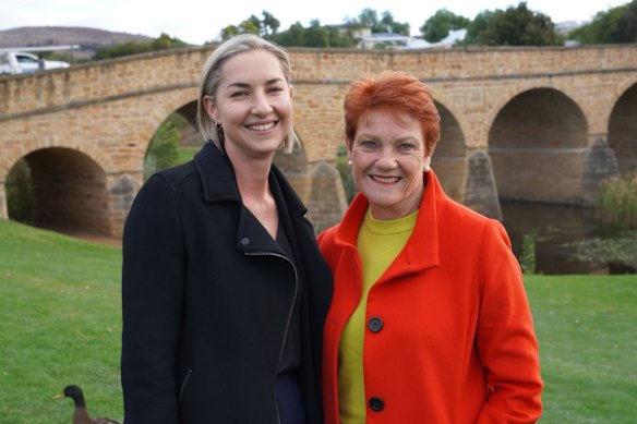 Pauline Hanson’s daughter, Lee, is in the running for a Senate spot for One Nation in Tasmania.