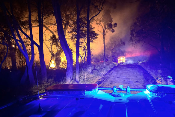 CFA crews worked for several hours to bring the bushfire under control.