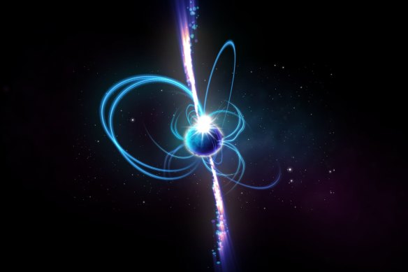 An artist’s impression of what the object might look like if it is a magnetar.