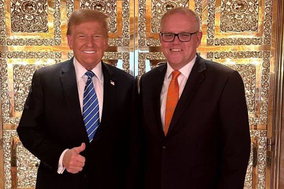 Former US president Donald Trump and former PM Scott Morrison met privately last week in New York.