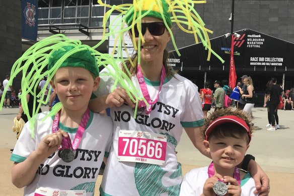 Trine Kirkegaard Simpson along with her sons Daniel and Oliver, now 8 and 11, have raised nearly $40,000 for the GI Institute and Cancer Council UK through their charity initiative Silly Hats for Matt.
