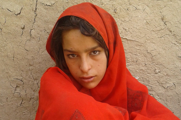 One of the daughters of deceased Afghan villager Ali Jan. 