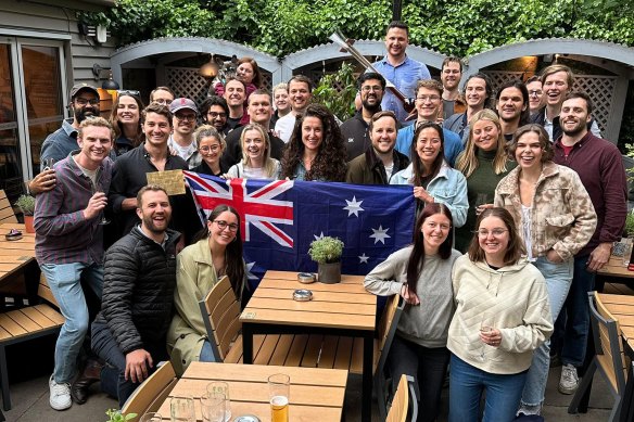 Australian students at Oxford gathered at the Turf Tavern this week to mark 70 years since Bob Hawke’s world-record skol.