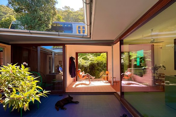 Stephen Collier  in the home he designed that has been shortlisted in the 2026 Houses Awards.