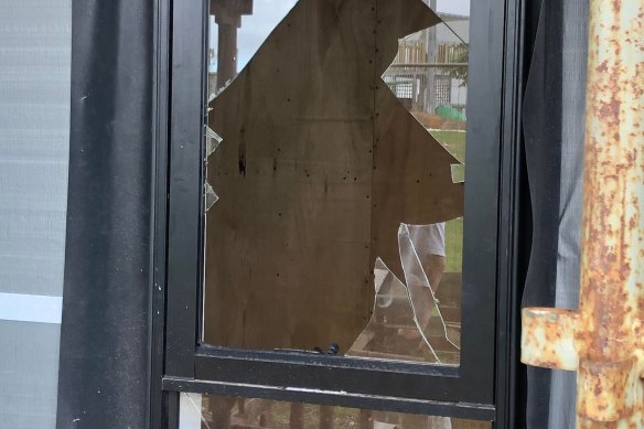 An unfinished Porter Davis property in Truganina reportedly had its windows smashed on Friday.