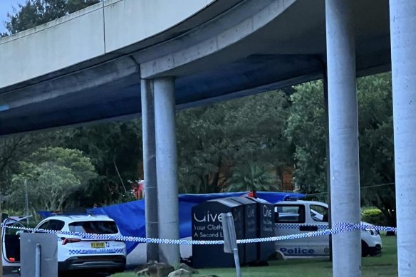 The crime scene at Westfield Tuggerah.