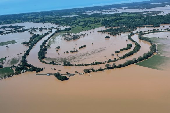 Coraki, which had largely been left unscathed in other floods, was inundated.