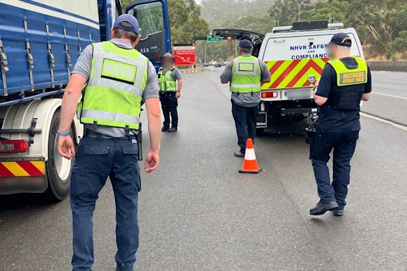 Border Force and National Heavy Vehicle Regulator officers targeted unlawful freight drivers during a nationwide crackdown.