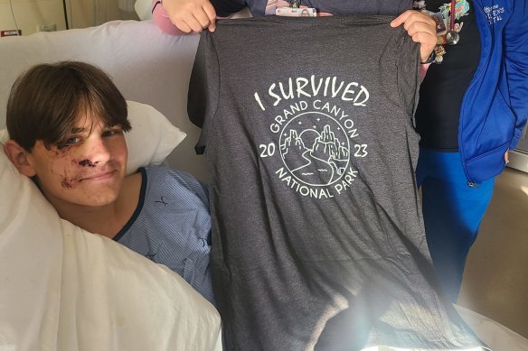 Wyatt Kauffman recovering in hospital after his fall.