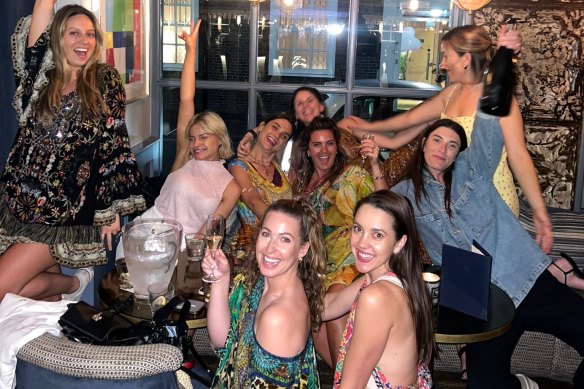 Charlotte Mortlock and her girlfriends on a recent girls trip in London.