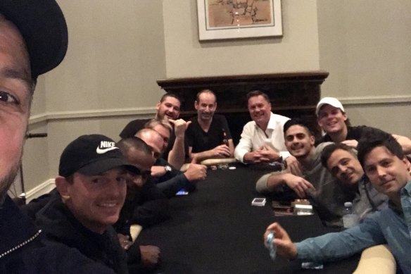 Reader Mark enjoys a game of Poker at Shane Warne’s house.