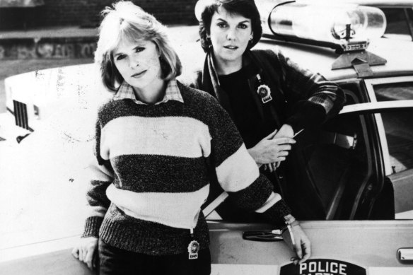 Sharon Gless and Tyne Daly in Cagney and Lacey.