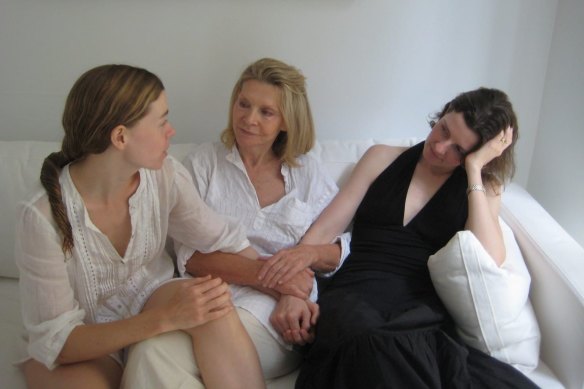 Sisters Bianca and Allegra Spender with mum Carla Zampatti in 2011. The siblings were put to work from about 10.