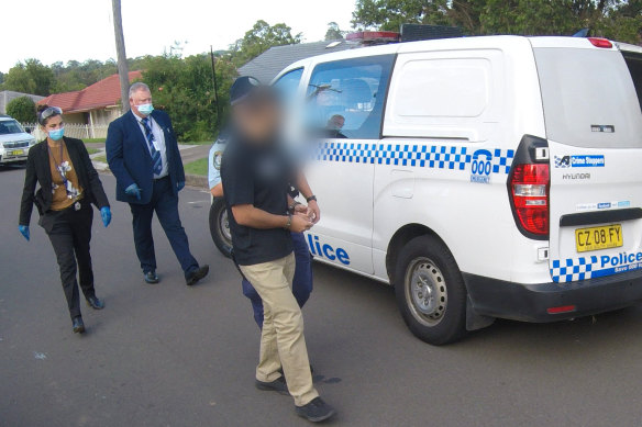 The arrested man was taken to Campbelltown Police Station 