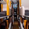 The dormitory-style beds on board the Vireak Buntham Express.