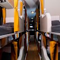 The dormitory-style beds on board the Vireak Buntham Express.
