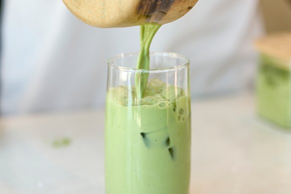 Iced matcha at Sana in Cheltenham.