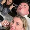 A still frame of a social media video showing Jacob Biddell, top right, and Jamie Melham, bottom.