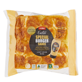 Coles limited-edition buns include a burger sauce flavour.