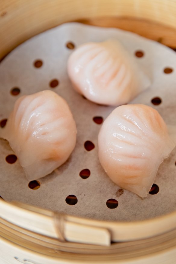Delicate prawn dumplings.