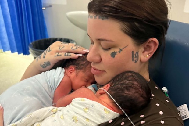 Veruca Salt has welcomed twins.