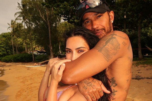 Kim Kardashian and Lewis Hamilton