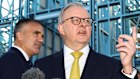 SA Premier Peter Malinauskas and Prime Minister Anthony Albanese at a press conference in Monday morning in Adelaide.