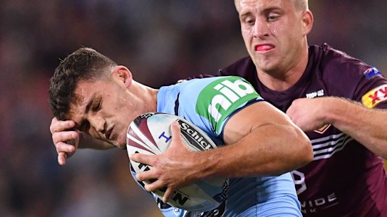 Lacklustre: Nathan Cleary took his poor NRL form into the Origin cauldron.