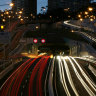 Traffic on Sydney toll roads jumped by 23 per cent after restrictions on the construction industry eased..